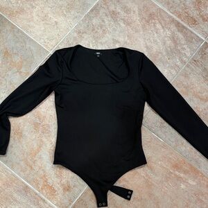 Express Black Long Sleeve Bodysuit